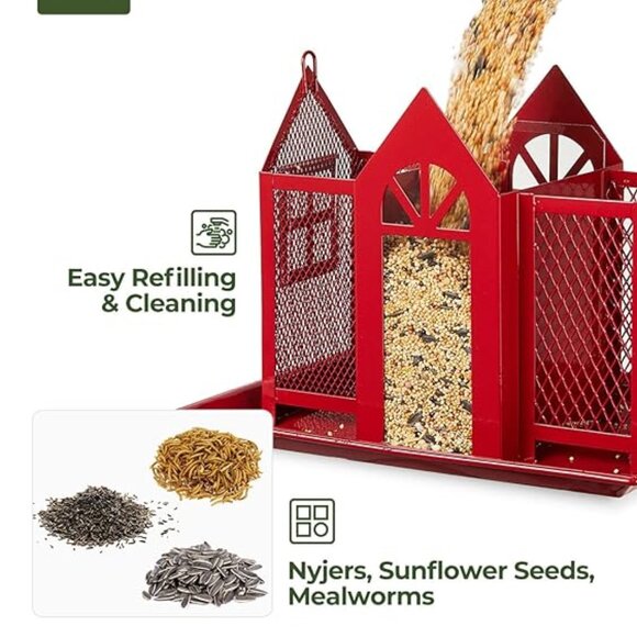 Metal bird feeder house - Picture 6 of 8